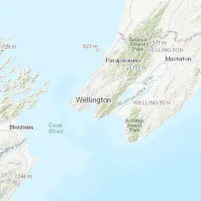 Map showing location of Wainuiomata (-41.266670, 174.950000)