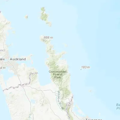 Map showing location of Whitianga (-36.833330, 175.700000)