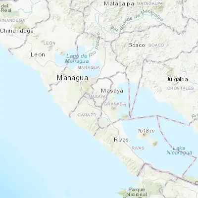 Map showing location of Nandasmo (11.924110, -86.120720)