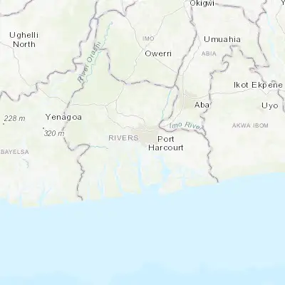 Map showing location of Port Harcourt (4.777420, 7.013400)