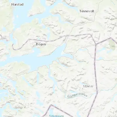 Map showing location of Narvik (68.438380, 17.427200)