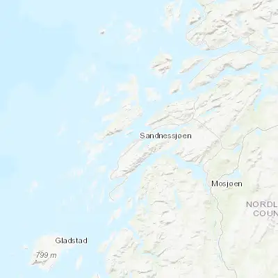 Map showing location of Sandnessjøen (66.021660, 12.631580)