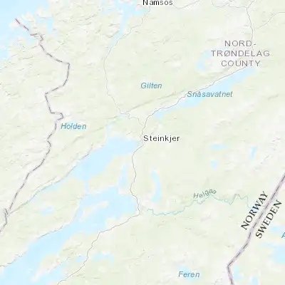 Map showing location of Steinkjer (64.014870, 11.495370)