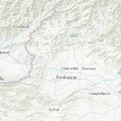 Map showing location of Tangi (34.300900, 71.652380)