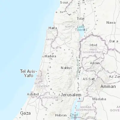 Map showing location of ‘Ajjah (32.360740, 35.195900)