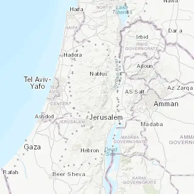 Map showing location of Khirbat Abū Falāḩ (32.016780, 35.301350)