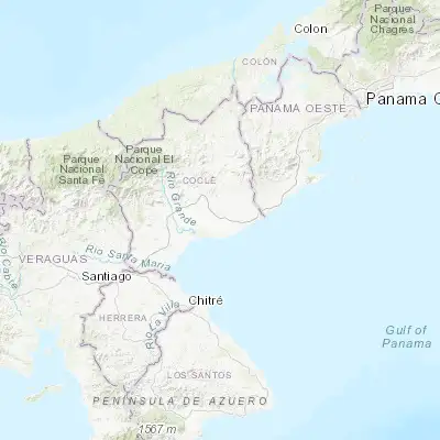 Map showing location of Antón (8.396770, -80.264990)