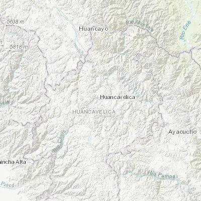 Map showing location of Huancavelica (-12.782610, -74.972660)