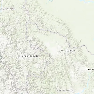 Map showing location of Segunda Jerusalén - Azunguillo (-5.989170, -77.276940)