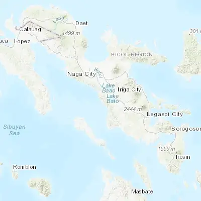 Map showing location of Balatan (13.321110, 123.233330)