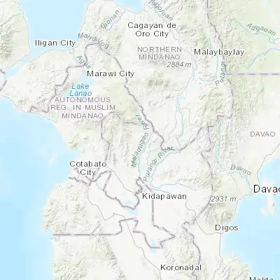 Map showing location of Banisilan (7.490830, 124.724170)