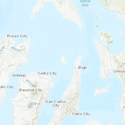 Map showing location of Bantayan (11.168300, 123.722300)