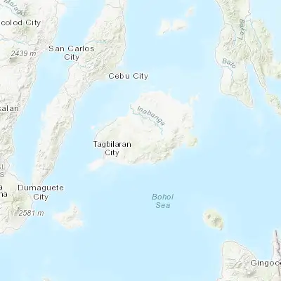 Map showing location of Batuan (9.780800, 124.148400)