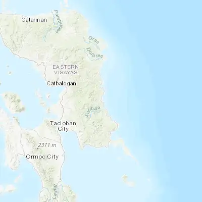 Map showing location of Borongan (11.608060, 125.431940)