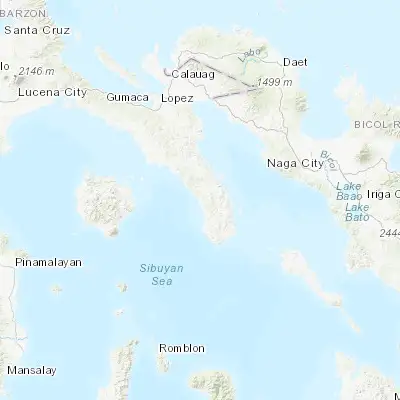 Map showing location of Bosdak (13.400000, 122.500000)