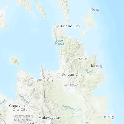 Map showing location of Comagascas (9.139720, 125.559720)