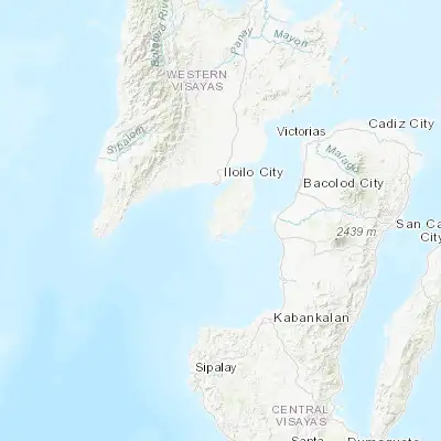 Map showing location of Concordia (10.507670, 122.549600)