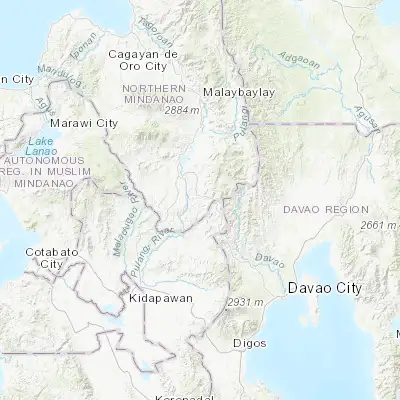 Map showing location of Dalorong (7.585830, 125.132780)