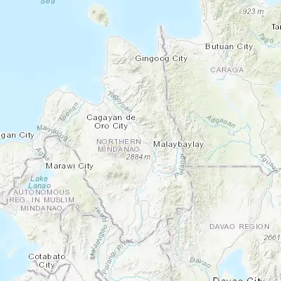 Map showing location of Dalwangan (8.200560, 125.040560)