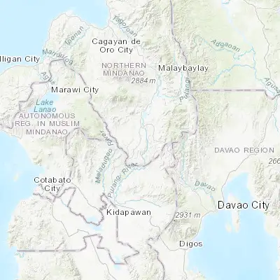 Map showing location of Dancagan (7.609170, 125.004170)