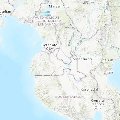 Map showing location of Datu Piang (7.028330, 124.502500)