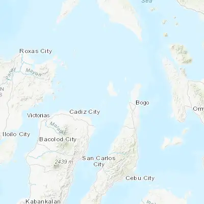 Map showing location of Doong (11.078600, 123.639500)