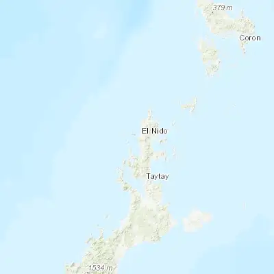 Map showing location of El Nido (11.185830, 119.395560)