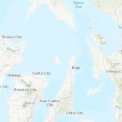 Map showing location of Hilantagaan (11.194300, 123.813100)