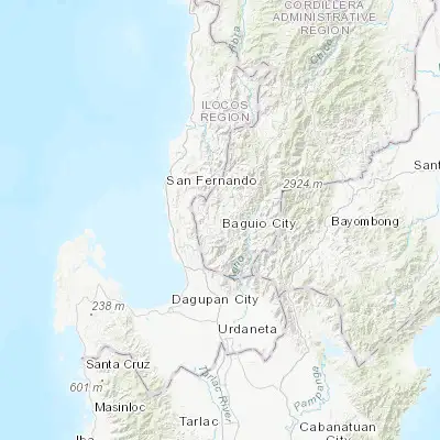 Map showing location of La Trinidad (16.455000, 120.587500)