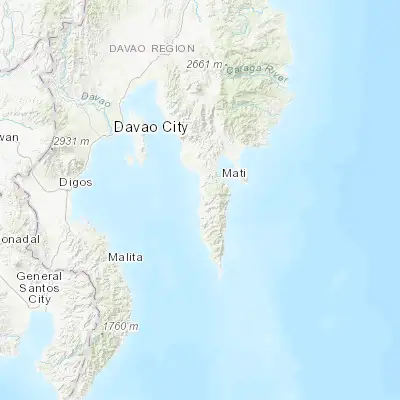 Map showing location of La Union (6.704130, 126.087980)