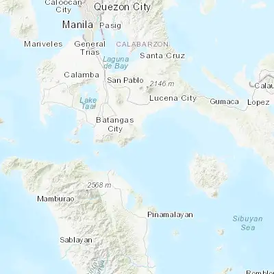 Map showing location of Laiya (13.680310, 121.400810)