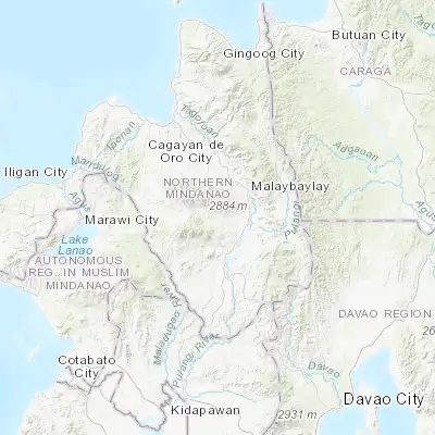 Map showing location of Lurugan (8.016670, 124.966670)