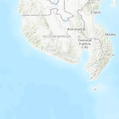 Map showing location of Maan (5.933890, 124.735560)