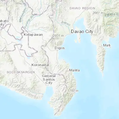 Map showing location of Malalag (6.595830, 125.399170)