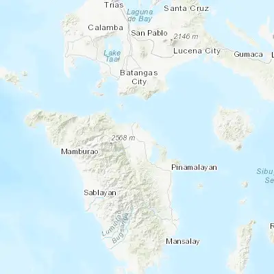 Map showing location of Manogpi (13.310800, 121.204000)