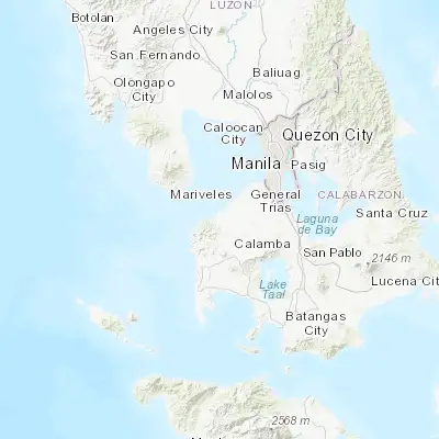 Map showing location of Maragondon (14.273300, 120.737700)