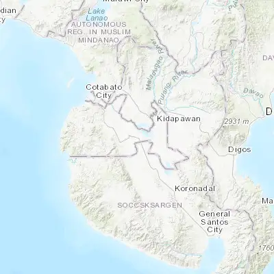 Map showing location of Mileb (6.898610, 124.583890)