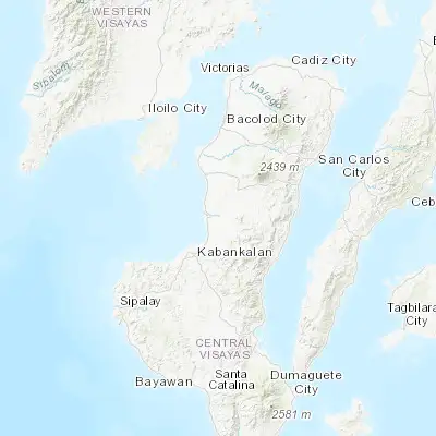 Map showing location of Montilla (10.202700, 122.926100)