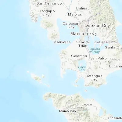 Map showing location of Nasugbu (14.066940, 120.631810)