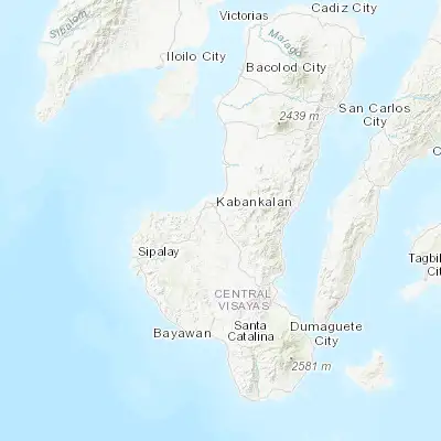 Map showing location of Orong (9.937300, 122.829000)