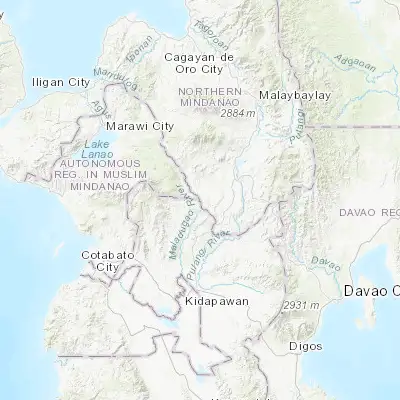 Map showing location of Osias (7.600000, 124.816670)