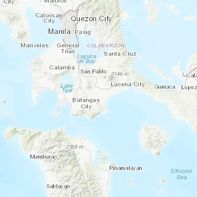 Map showing location of Palahanan Uno (13.831130, 121.356390)