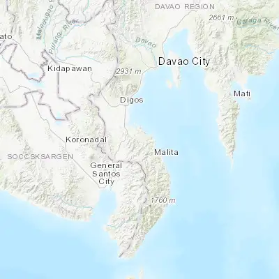 Map showing location of Pung-Pang (6.497500, 125.463330)