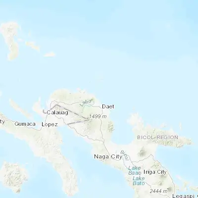 Map showing location of Sabang Indan (14.219400, 122.915100)