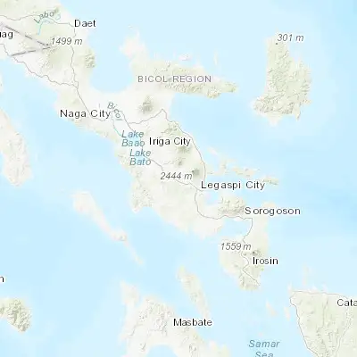 Map showing location of San Rafael (13.216670, 123.600000)