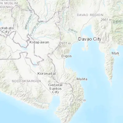 Map showing location of Sinayawan (6.712500, 125.309440)