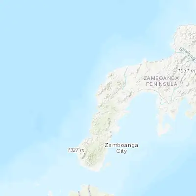 Map showing location of Siocon (7.706110, 122.135280)