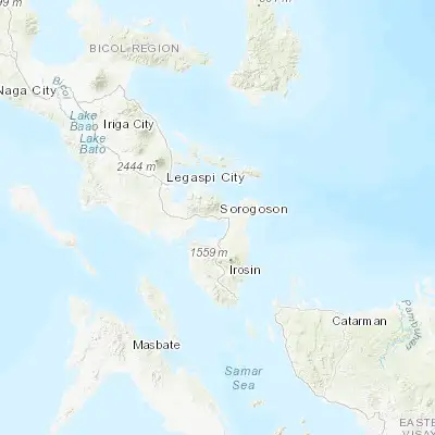 Map showing location of Sorsogon (12.973890, 123.993330)