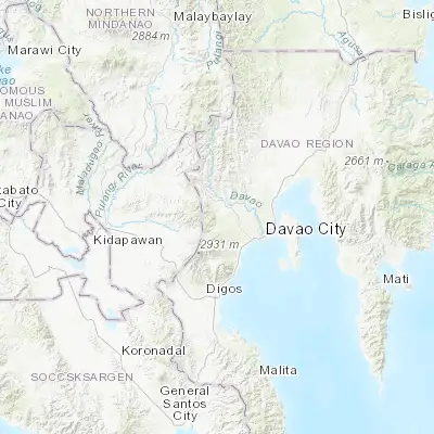 Map showing location of Tawan tawan (7.169170, 125.372780)