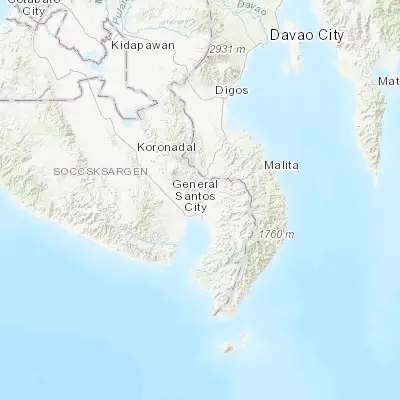 Map showing location of Tinagacan (6.199170, 125.229440)